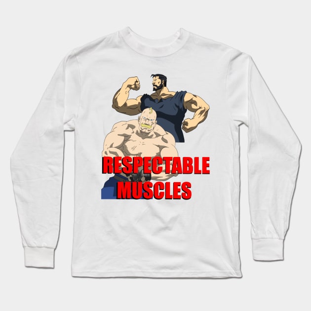 Respectable Muscles Long Sleeve T-Shirt by Art by Some Beach